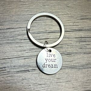 Silver Keychain with Inspirational Charm